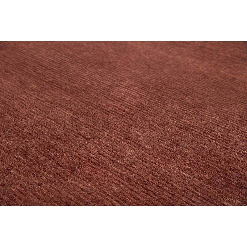 Alora Decor Luna Rust Solid Tone-on-tone Hand-tufted Rug