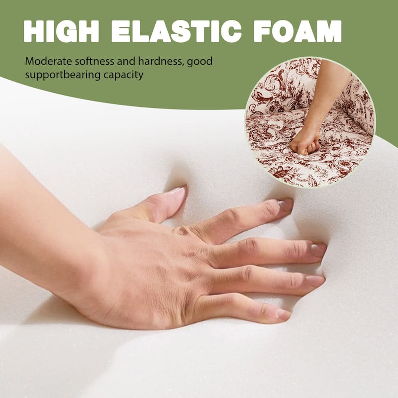 Traditional Floral Patterned Wingback Armchair with Nailhead Trim