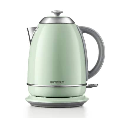 BUYDEEM 1.7L Stainless Steel Electric Tea Kettle with Auto Shut-Off and Boil Dry Protection