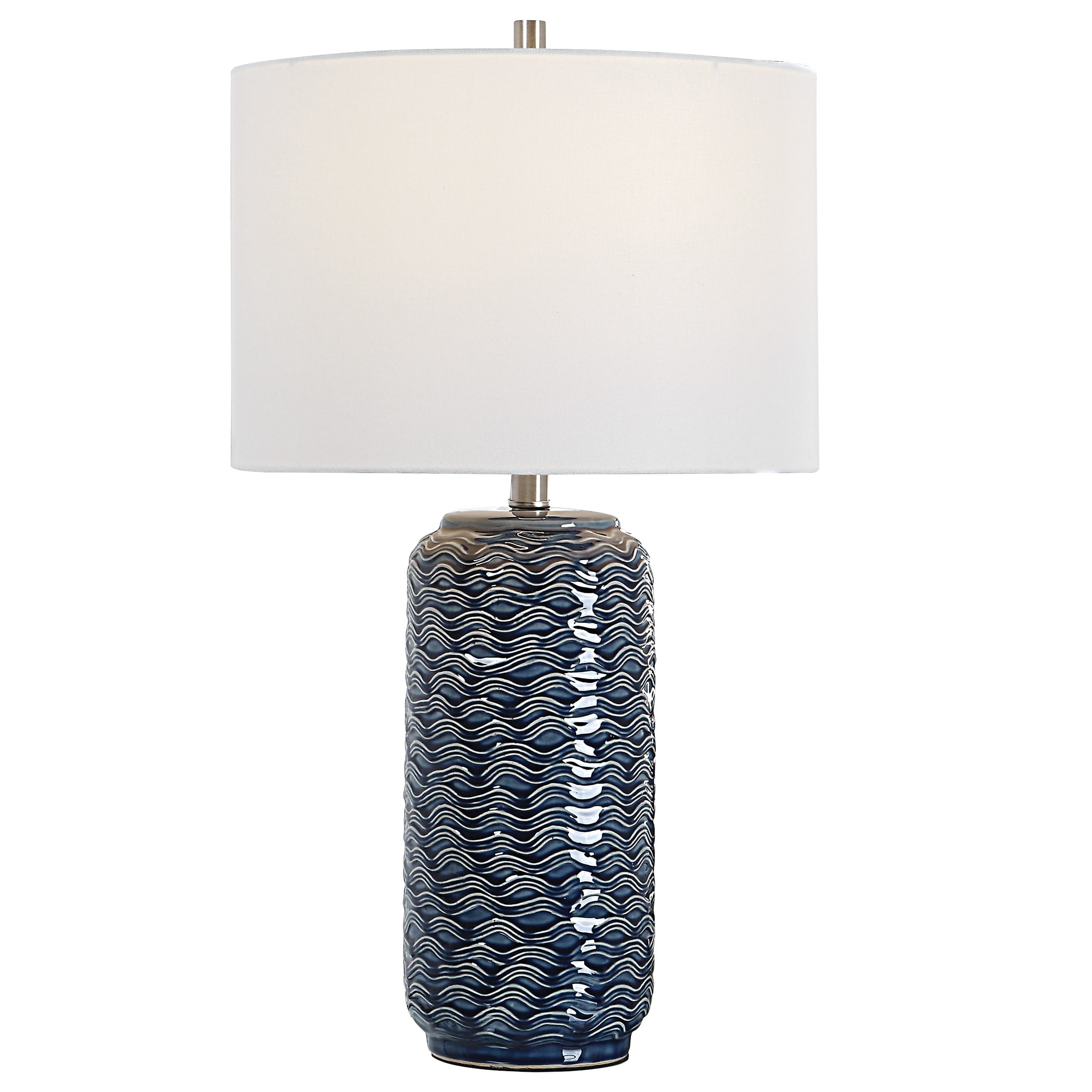 Porch & Den Wave Textured Ceramic Table Lamp
