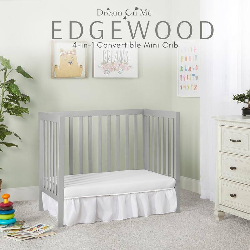 Dream On Me Edgewood 4-in-1 Convertible Mini Crib