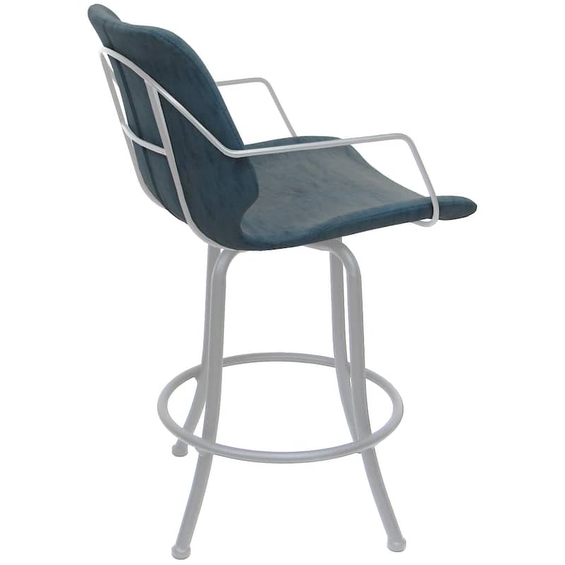Asheville Swivel Counter 26", 30" or Extra Tall 34" Metal Bar Stool