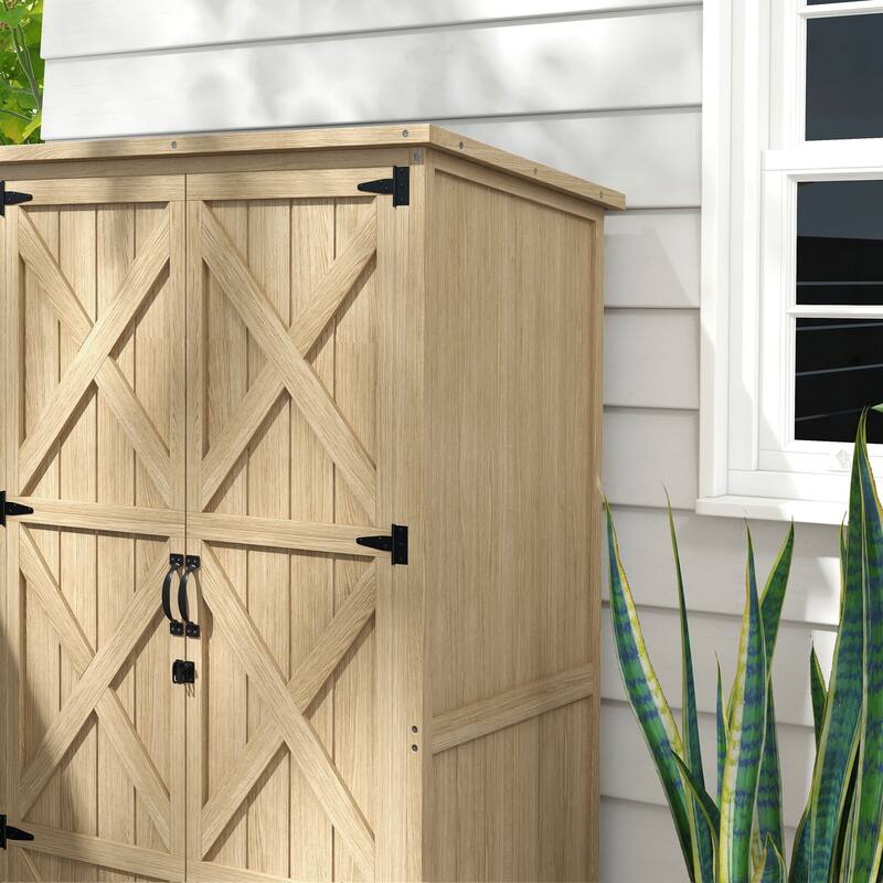 Outsunny Wooden Garden Shed