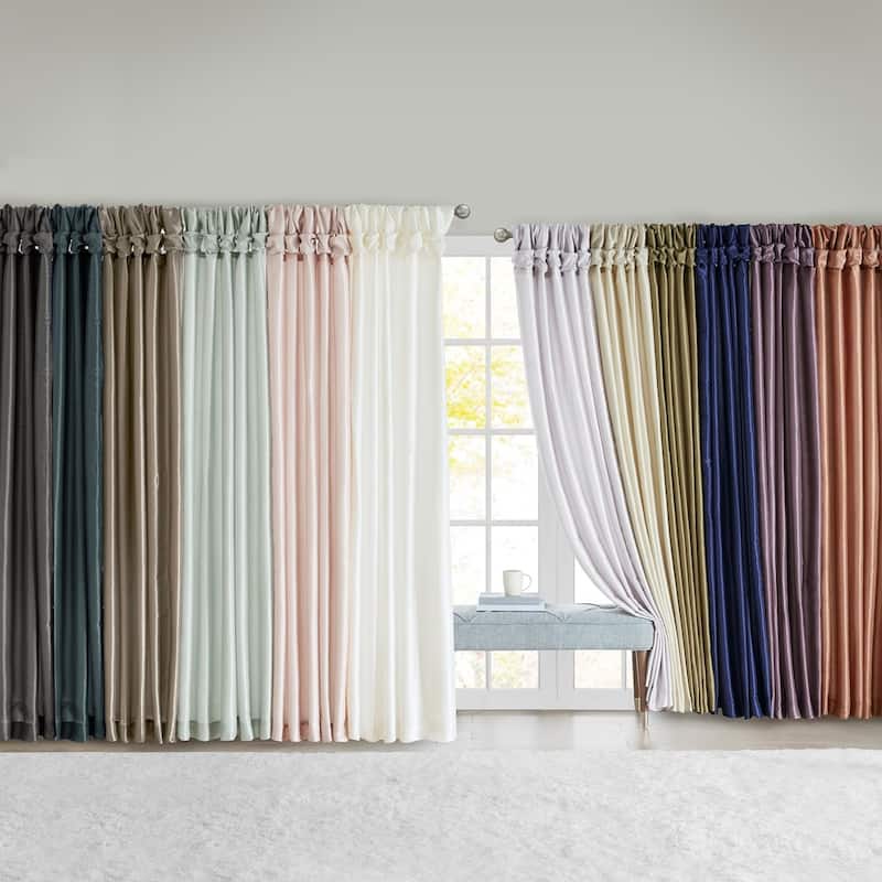 Twist Tab Lined Window Curtain Panel 50x108"