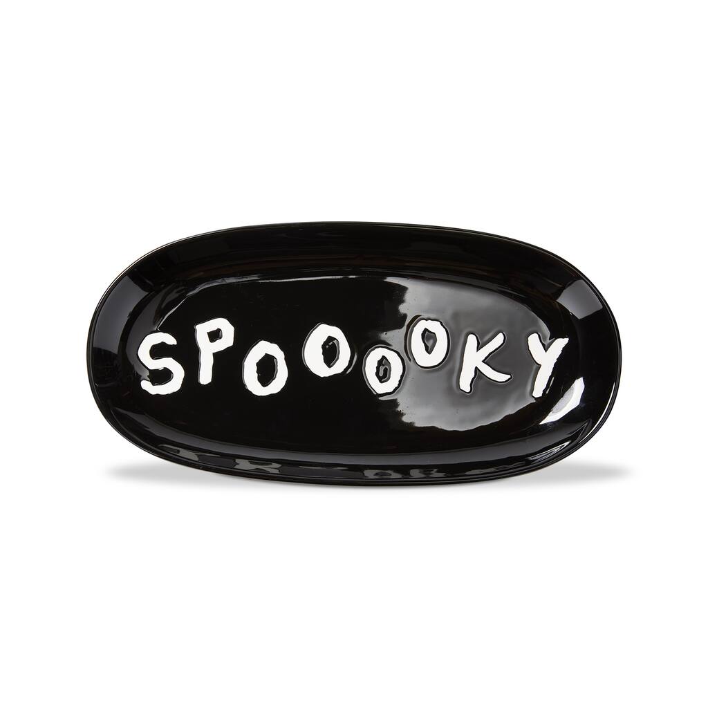 Halloween Black Ceramic Platter
