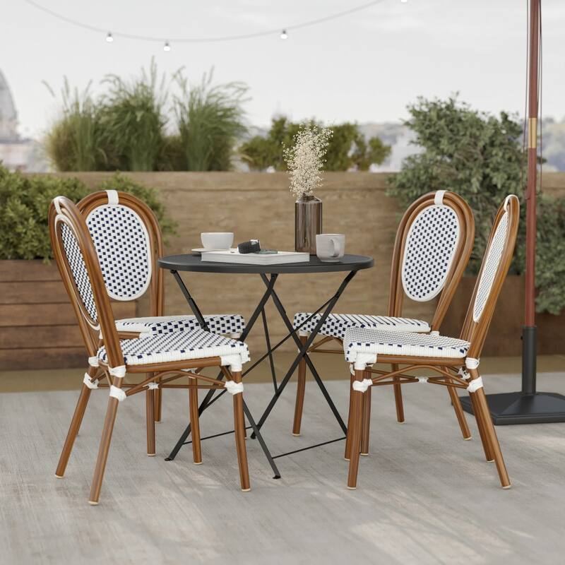 Stacking Bistro Chairs with Metal Frames