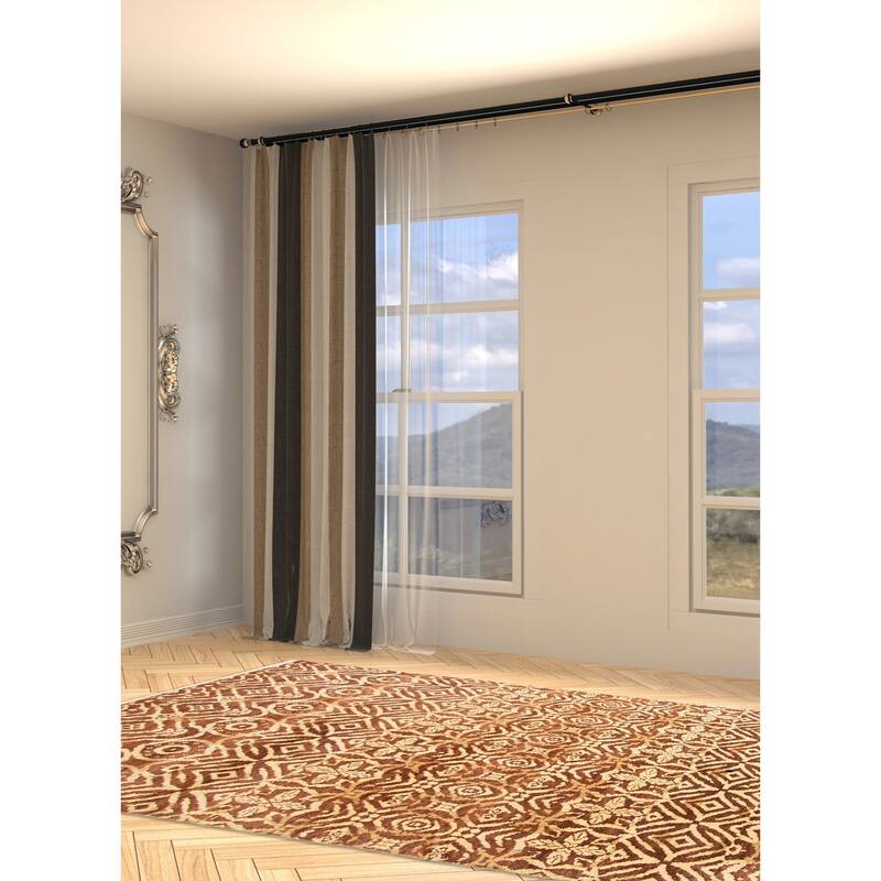 ECARPETGALLERY Hand-knotted Mystique Brown Wool Rug - 5'10 x 8'8