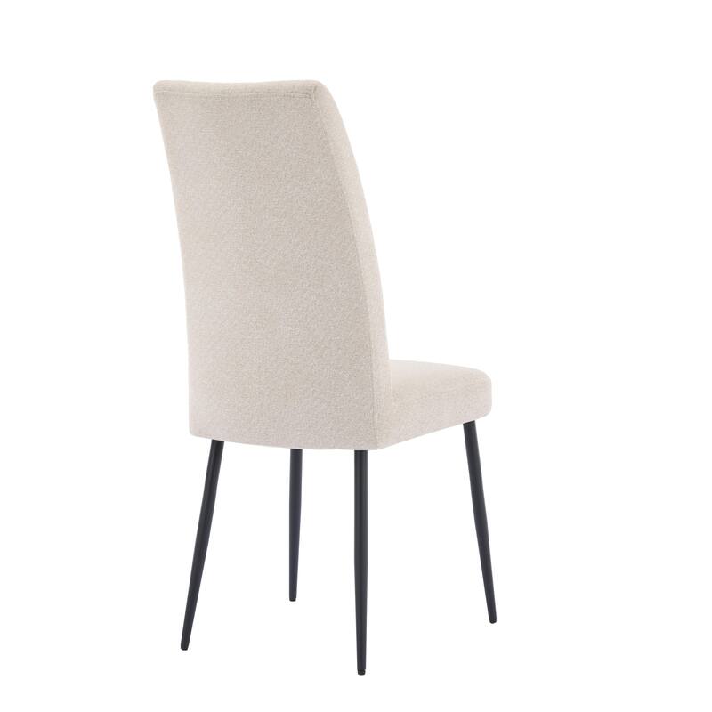 GDFStudio - Calden Minimalist Velvet Dining Chair Set with Adjustable Foot Studs, Modern Iron Base