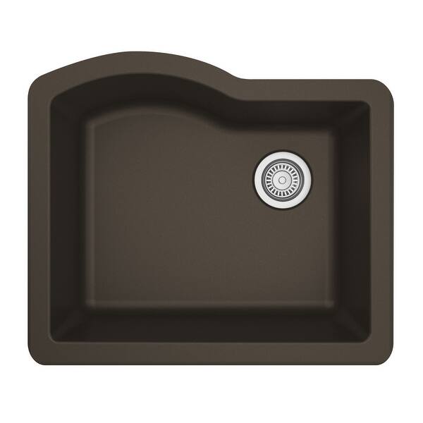 slide 43 of 57, Karran Undermount Quartz Single Bowl Kitchen Sink Brown