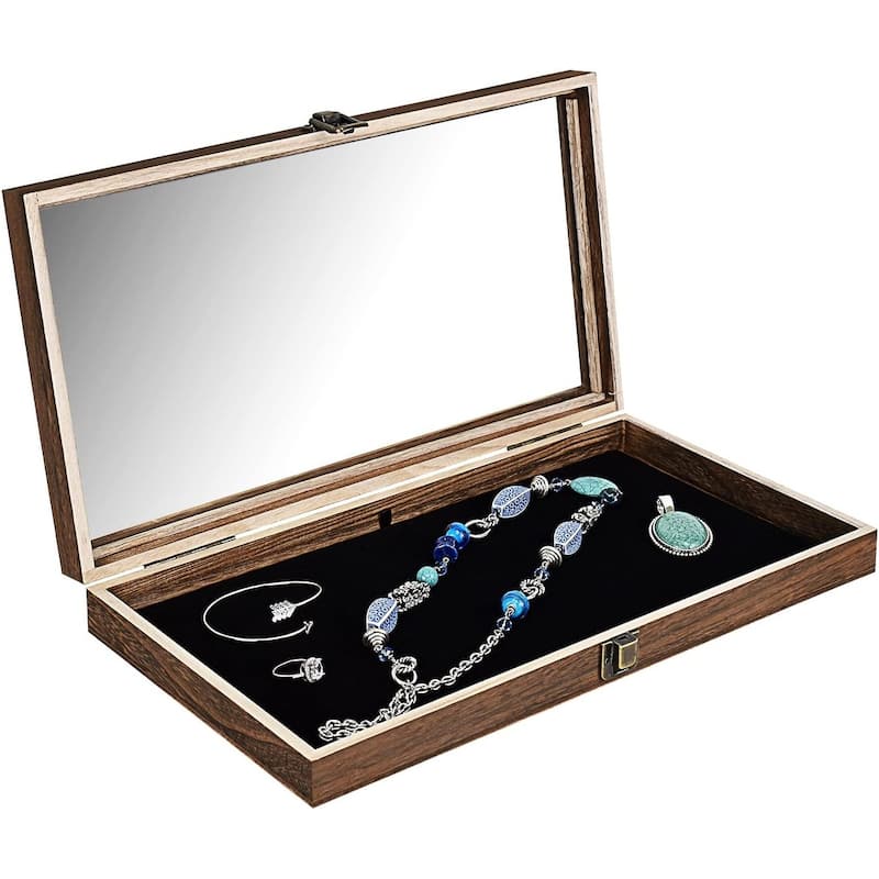 Wooden Jewelry Display Case, Jewelry Organizer Case