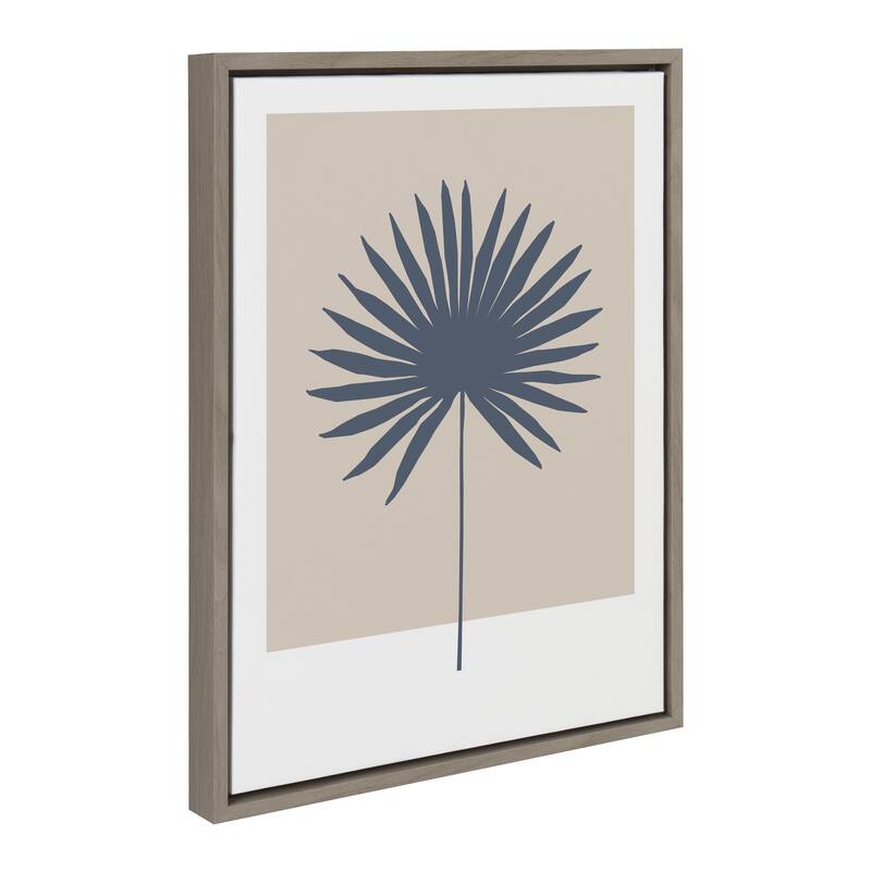 Kate and Laurel Tan and Blue Colorblock Canvas by Creative Bunch Studio - Grey - 18x24