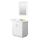 Option White, Gold Trim, White Quartz Top