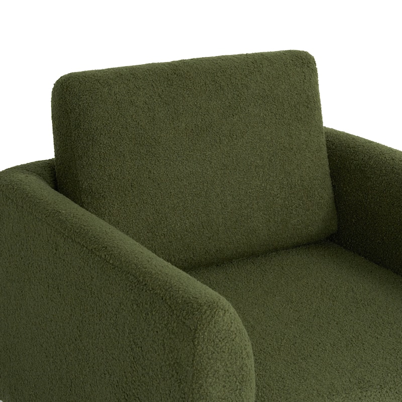 360° Modern Swivel Accent Chair,30" W Round Armchair,Thick Padded Single Lounge Sofa,Upholstered Comfy Barrel Chair,