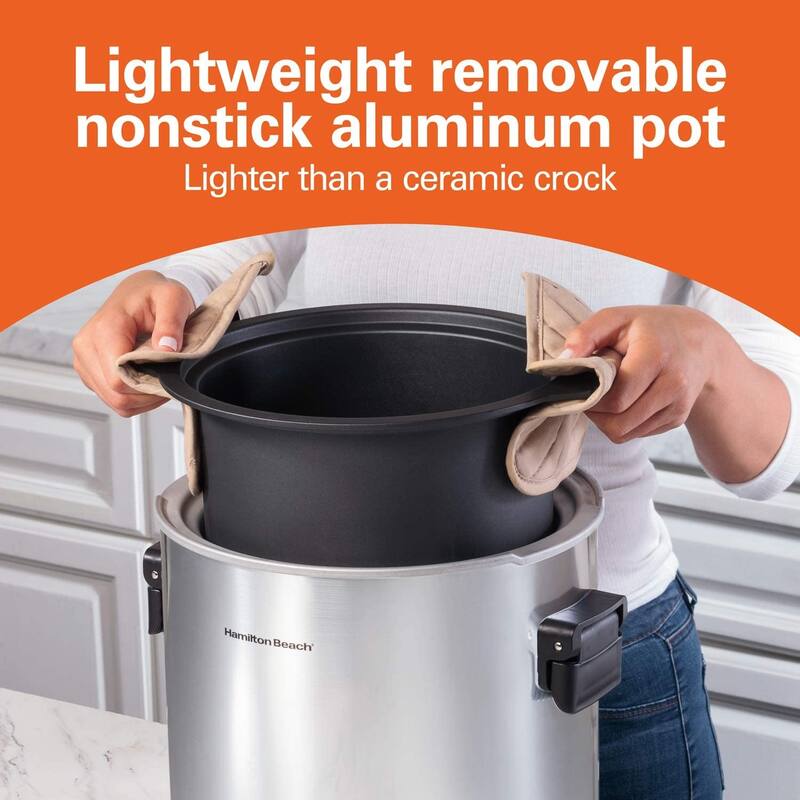 Cook Stock Pot Slow Cooker with Stovetop Safe Crock, Large 10 Quart