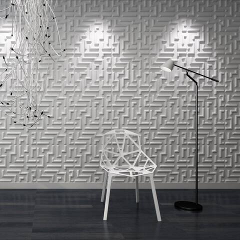 Art3d Plant Fiber 19.7" x 19.7" 3D Wall Panels for TV Walls/Bedroom/Living Room Background(12-Pack)
