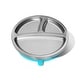 preview thumbnail 8 of 7, Baby Round Divided Plate Stainless Steel and Silicone  Stainless Steel & Silicone|Blue