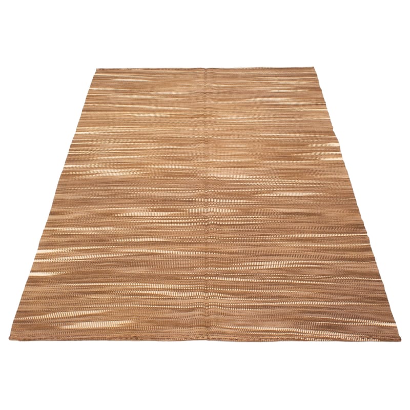 ECARPETGALLERY Flat-Weave Boho Khaki Wool Kilim - 5'11 x 9'2