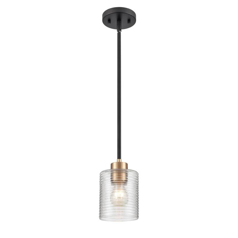Millennium Lighting Renitta 1 Light Mini-Pendant in Matte Black/Modern Gold