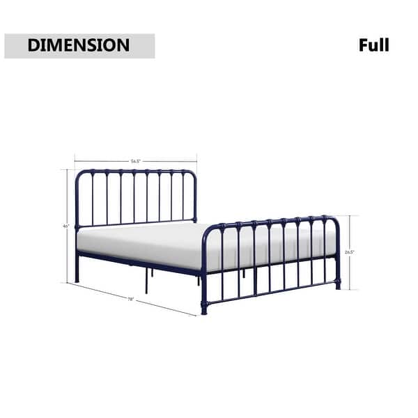 dimension image slide 2 of 3, Nisky Platform Metal Bed