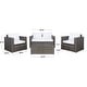 preview thumbnail 17 of 48, SAFAVIEH Outdoor Patio Furniture Machie 4-Piece Conversation Set