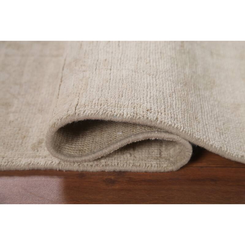Hand Knotted Oriental 100% Wool Carpet Transitional All-Over Beige & Ivories Oushak Area Rug - 5' 0'' X 3' 2''