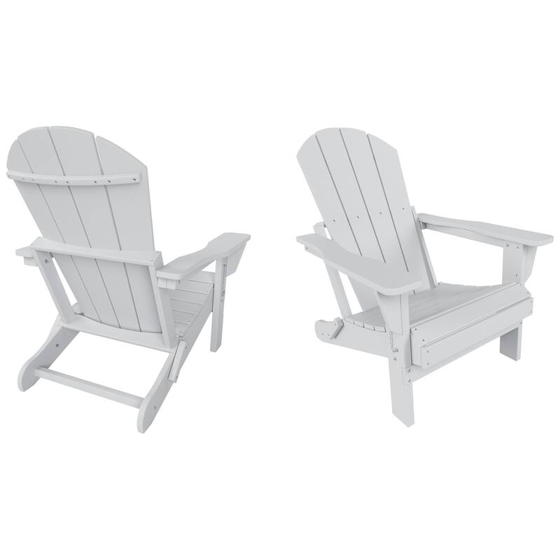 POLYTRENDS Laguna Outdoor Eco-Friendly Poly Folding Adirondack Chair (Set of 2)