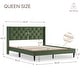 preview thumbnail 71 of 70, Spruce & Spring Eleanor Upholstered Platform Bed Frame with Vertical Stripe Headboard
