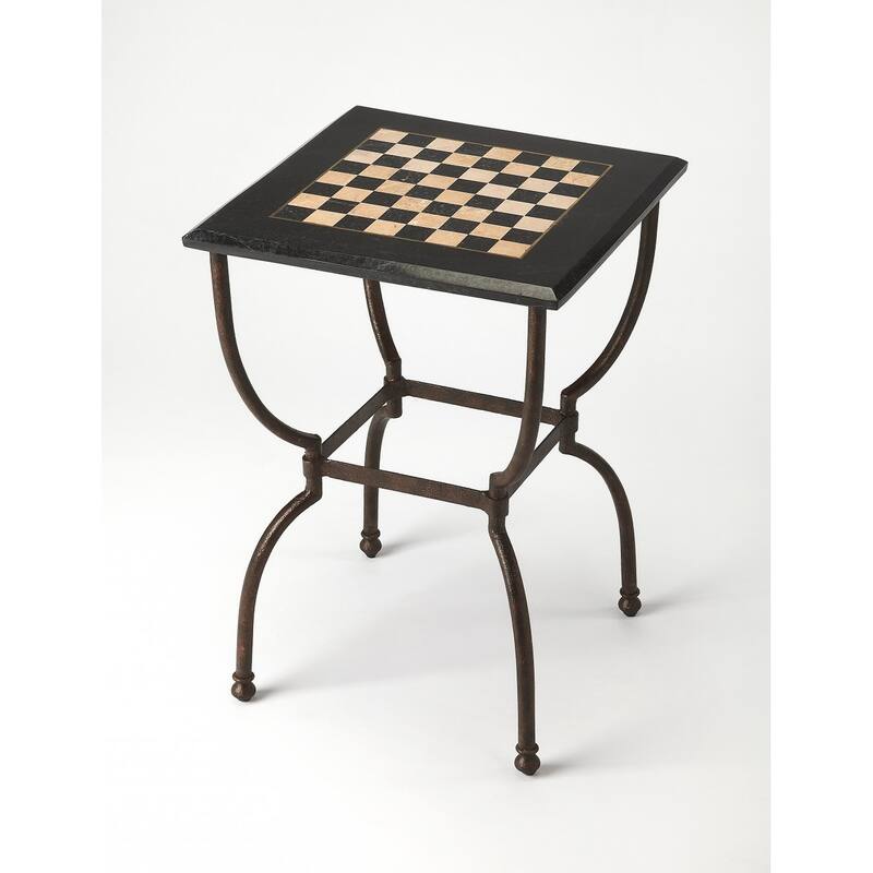Fossil Stone Game Table - 25.75" x 18" x 18"