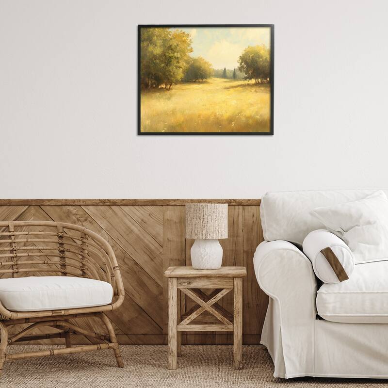 Stupell Calming Countryside Nature Framed Giclee Art Design By Petal Prints Design