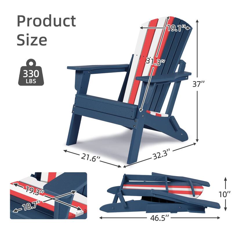 Aoodor Folding Patio Chairs - Stylish and Portable Seating - 32.3'' x 21.6'' x 37''