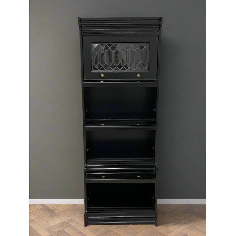 Legacy 4 Stack Barrister Bookcase - Black