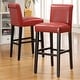 preview thumbnail 1 of 13, Bennett Red Faux Leather High Back Bar Stools (Set of 2) by iNSPIRE Q Bold