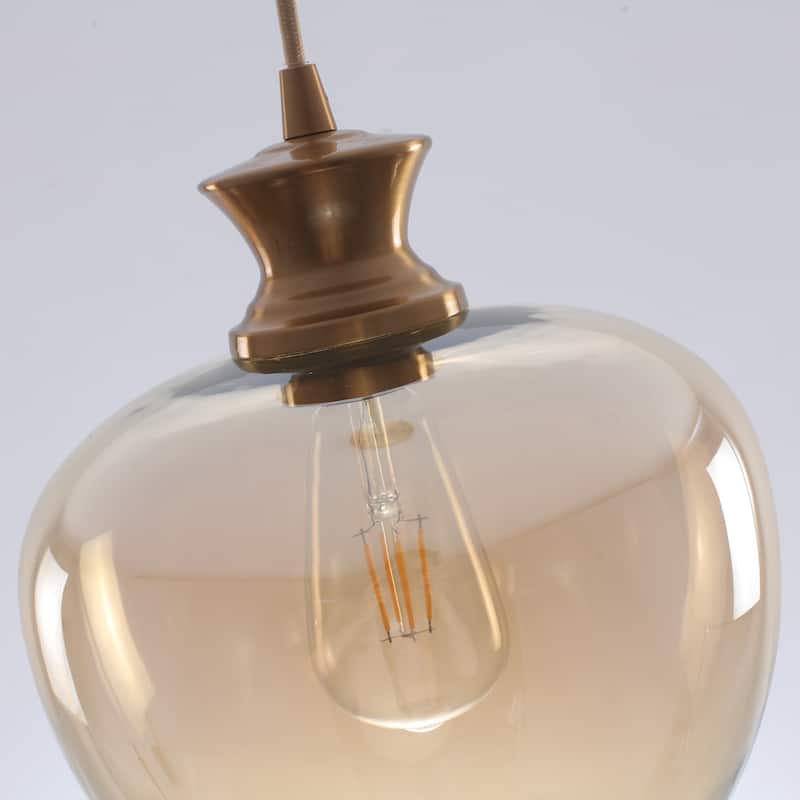 1-Light Pendant Light with Glass Shade for Kitchen Island