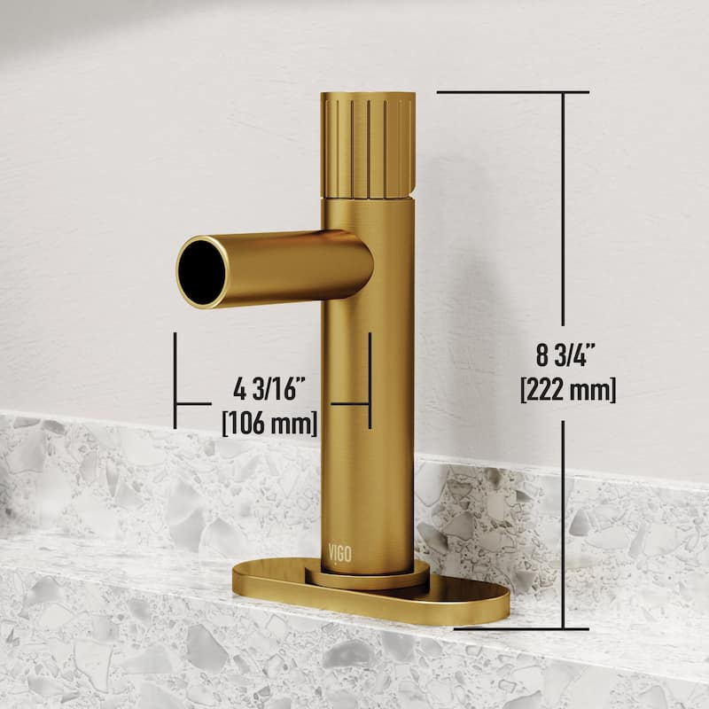 VIGO Ashford 8" H Single Handle Single Hole Bathroom Faucet