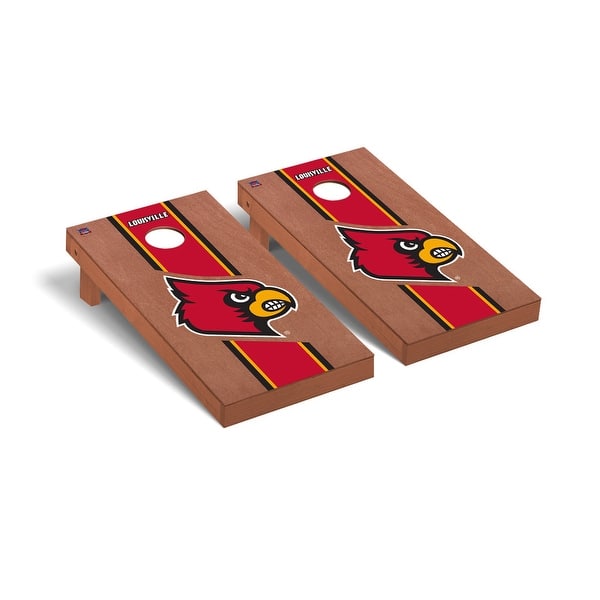 slide 2 of 5, Louisville Cardinals Rosewood Cornhole Board Set