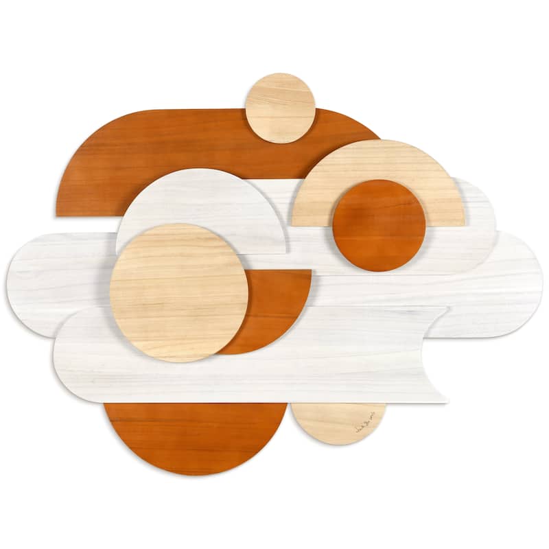 "Cinnamon Dreamscape" Hand Made & Hand Finished Dimensional Solid Paulownia Wood Abstracts Wall Art