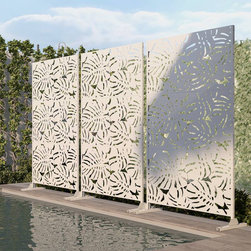2Set Patio Outdoor Privacy Metal Screens and Panels