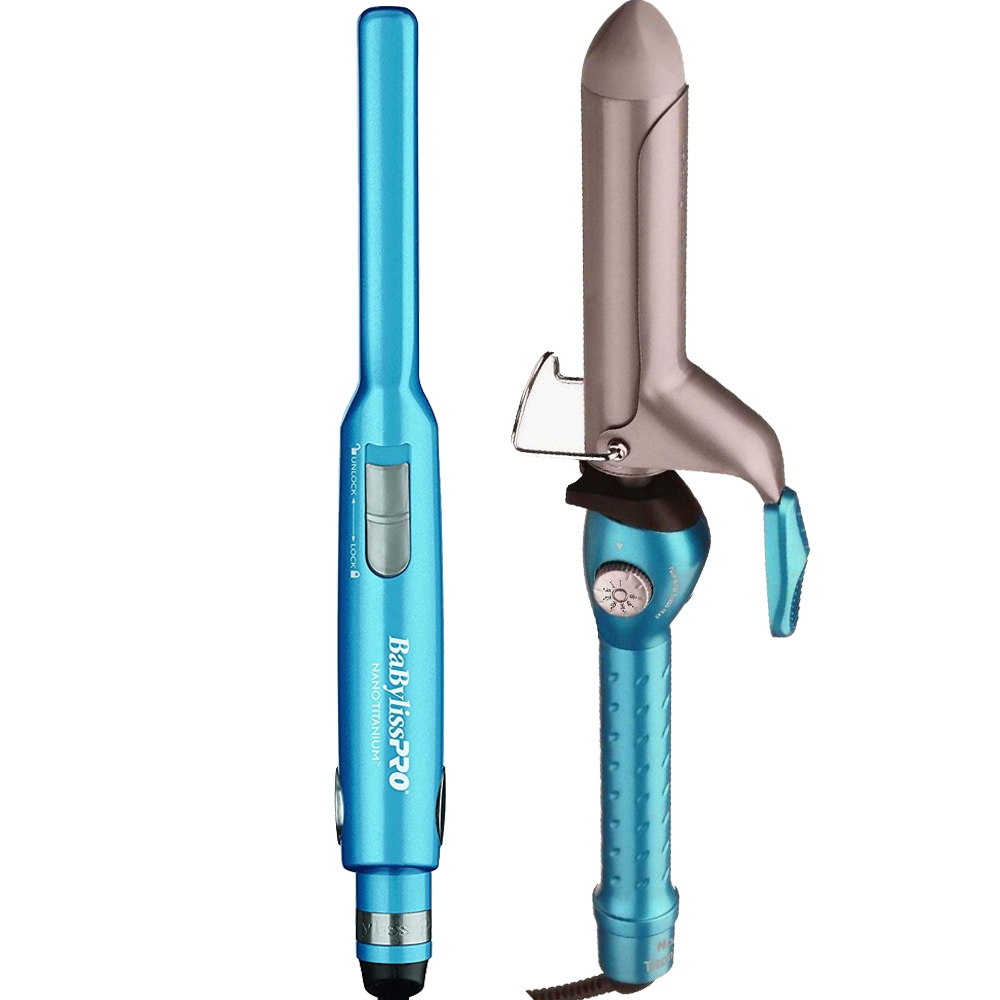 BaByliss Pro Nano Titanium 1 1 4 Spring Curling Iron BNT125S BaByliss Pro Nano Titanium Ionic Straightener BNT4171TUC