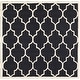 preview thumbnail 102 of 131, SAFAVIEH Handmade Cambridge Maybell Moroccan Trellis Wool Rug 6' x 6' Square - Black/Ivory