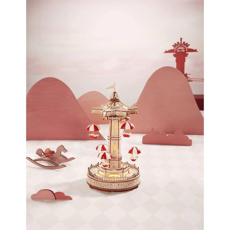 DIY 3D Electro Mechanical Puzzle - Electro Mechanical Parachute Tower 184Pcs