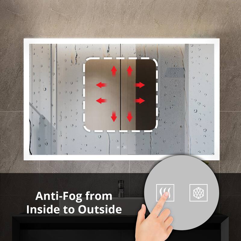 Aurorium LED Bathroom Vanity Mirror - N/A