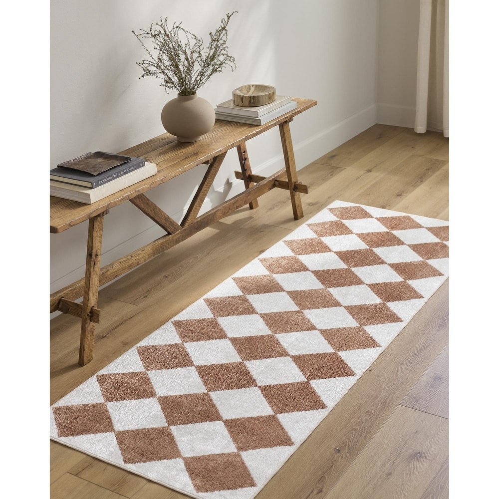 Livabliss Lillian Modern & Contemporary Checkered Indoor/Outdoor Area Rug