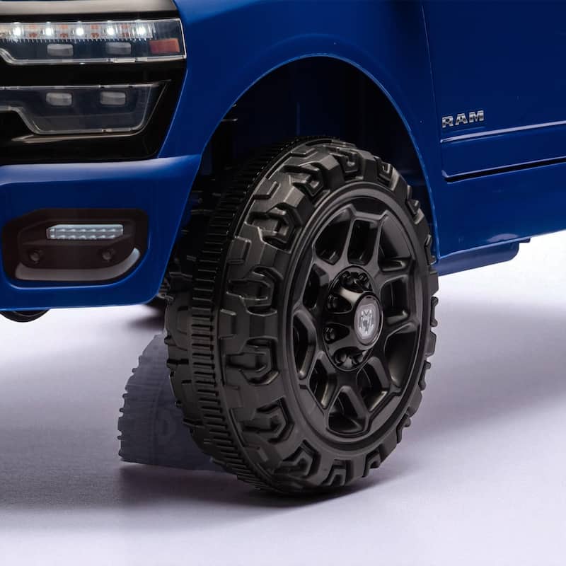 Licensed Dodge RAM 3500 12V Kids Ride On Truck with Remote Control, Dual Motors, Suspension, LED Lights & Music Player