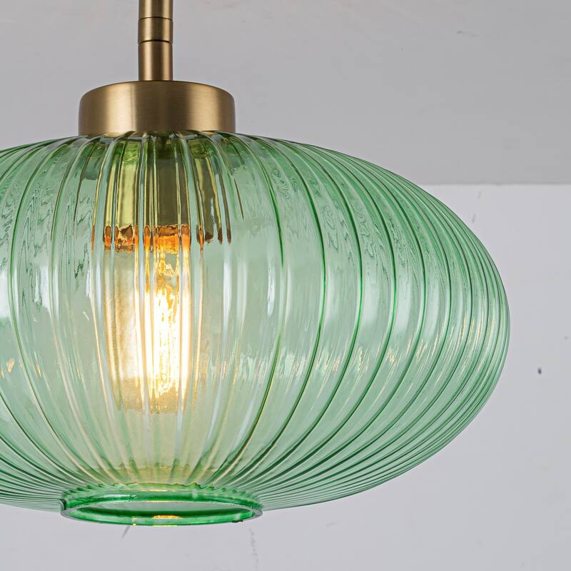 1 - Light Modern Glass Flush Mount Ceiling Light