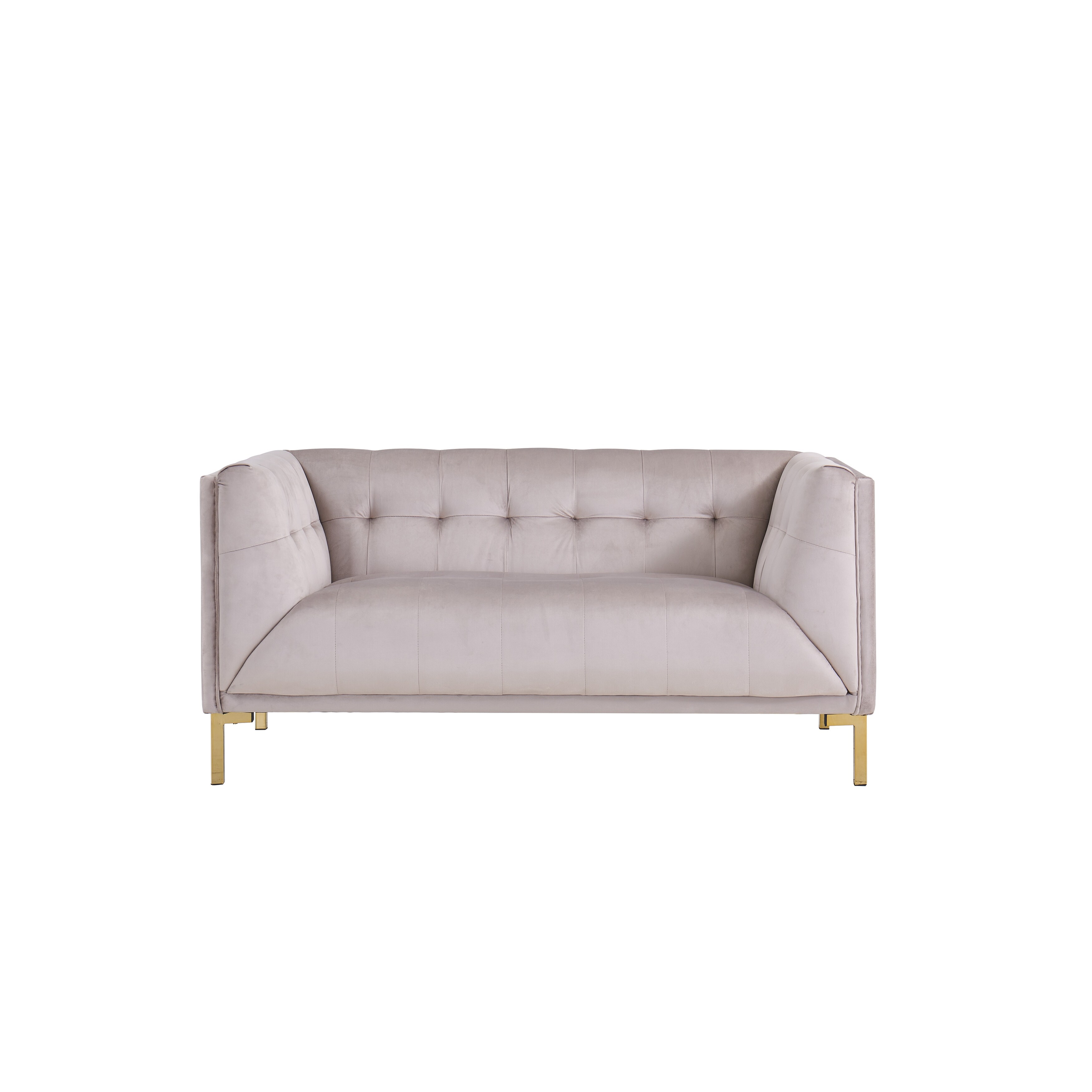 Shop Chic Home Aster Velvet Upholstered Tufted Bench Cushion Love Seat Sofa N A On Sale Overstock 30879921
