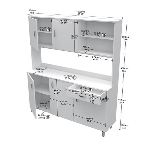 Logo Inval Inval Ambrossia Breakroom Cabinet - On Sale - Bed Bath & Beyond - 39290026