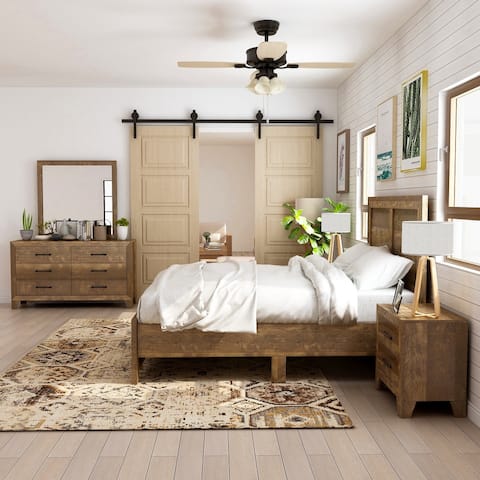 Furniture of America Loa Rustic Rustic Walnut 5-piece Bedroom Set