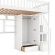 preview thumbnail 22 of 34, Full Size Solid Wood Frame Loft Bed with Bookshelf, Drawers, Desk and Wardrobe