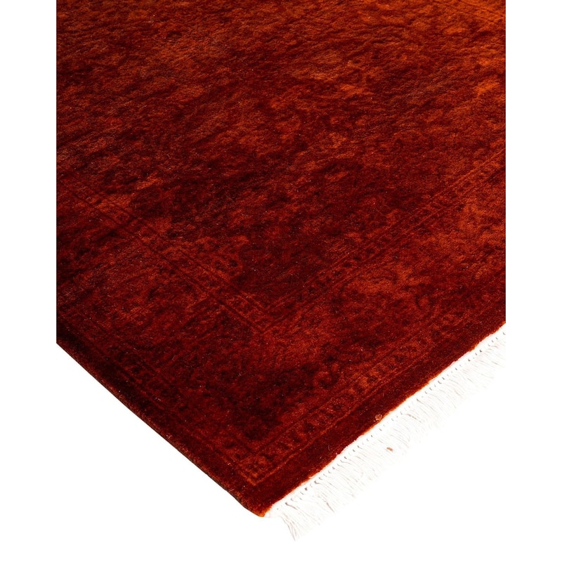 Fine Vibrance One-of-a-Kind Hand-Knotted Runner Rug - Gold, 2' 7" x 12' 4" - 2' 7" x 12' 4"
