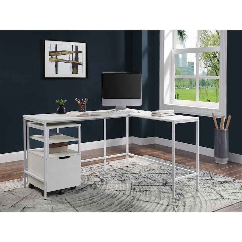 Contempo L-shaped Steel Desk